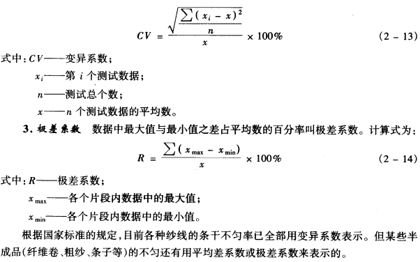 条干均匀度的指标